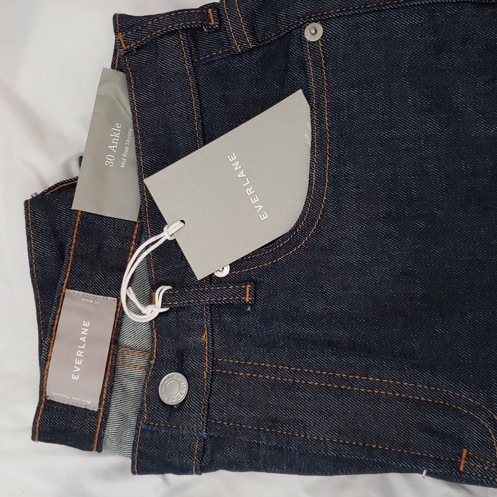 Everlane Mid Rise Skinny Ankle Jeans sz 30 (US 10) NWT